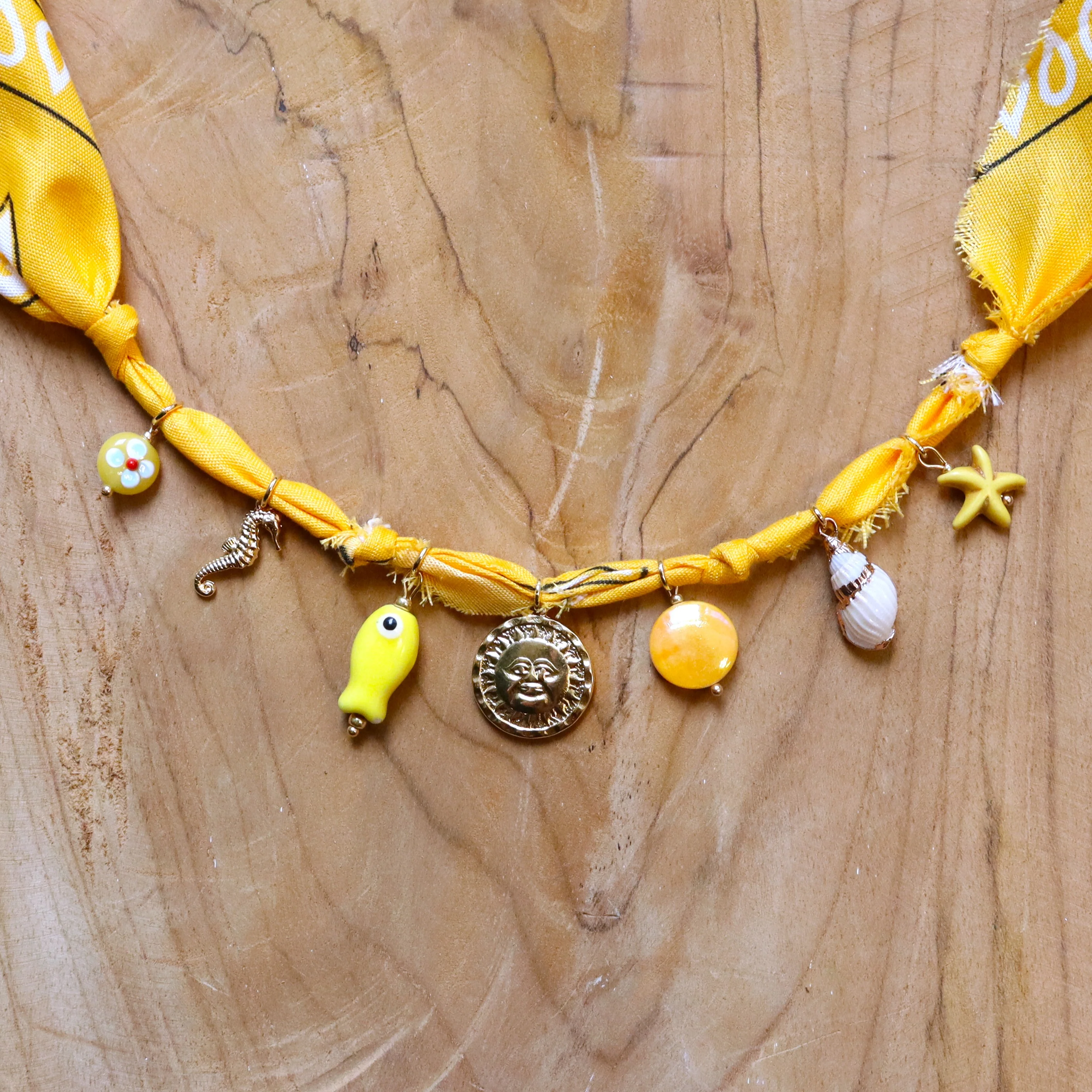 Bandana ketting - geel