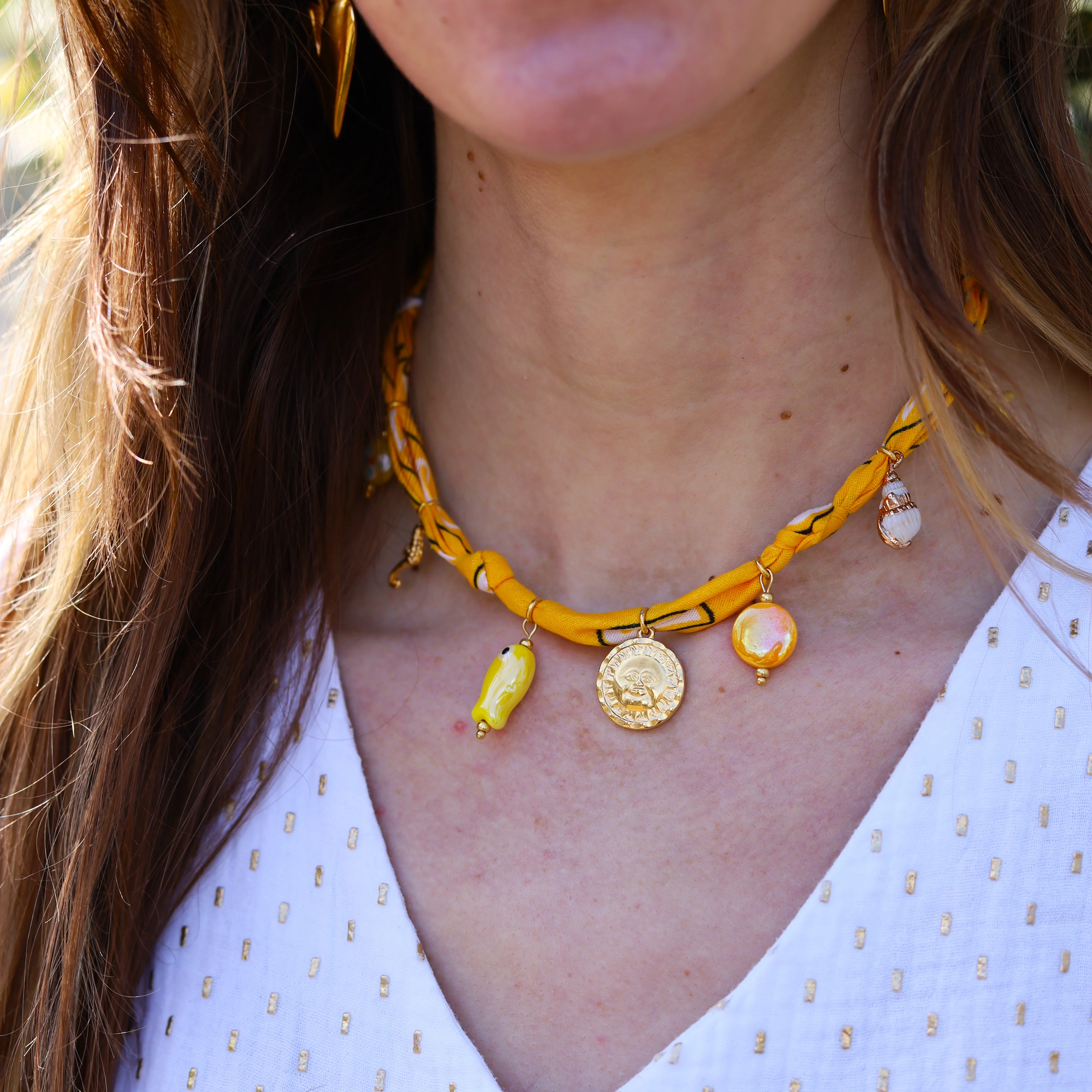 Bandana ketting - geel - Image 2