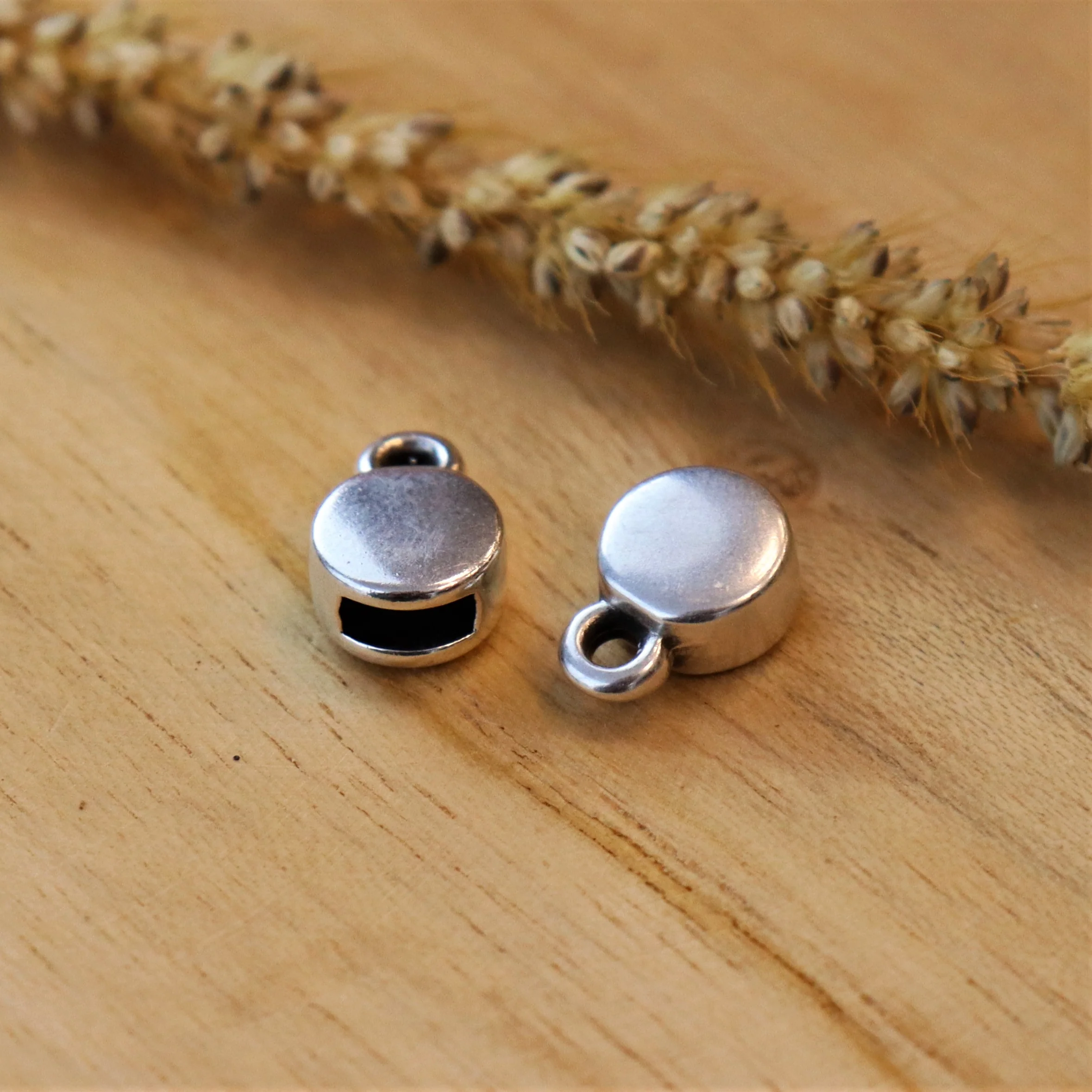 Eindkap DQ zilver voor 5mm leer