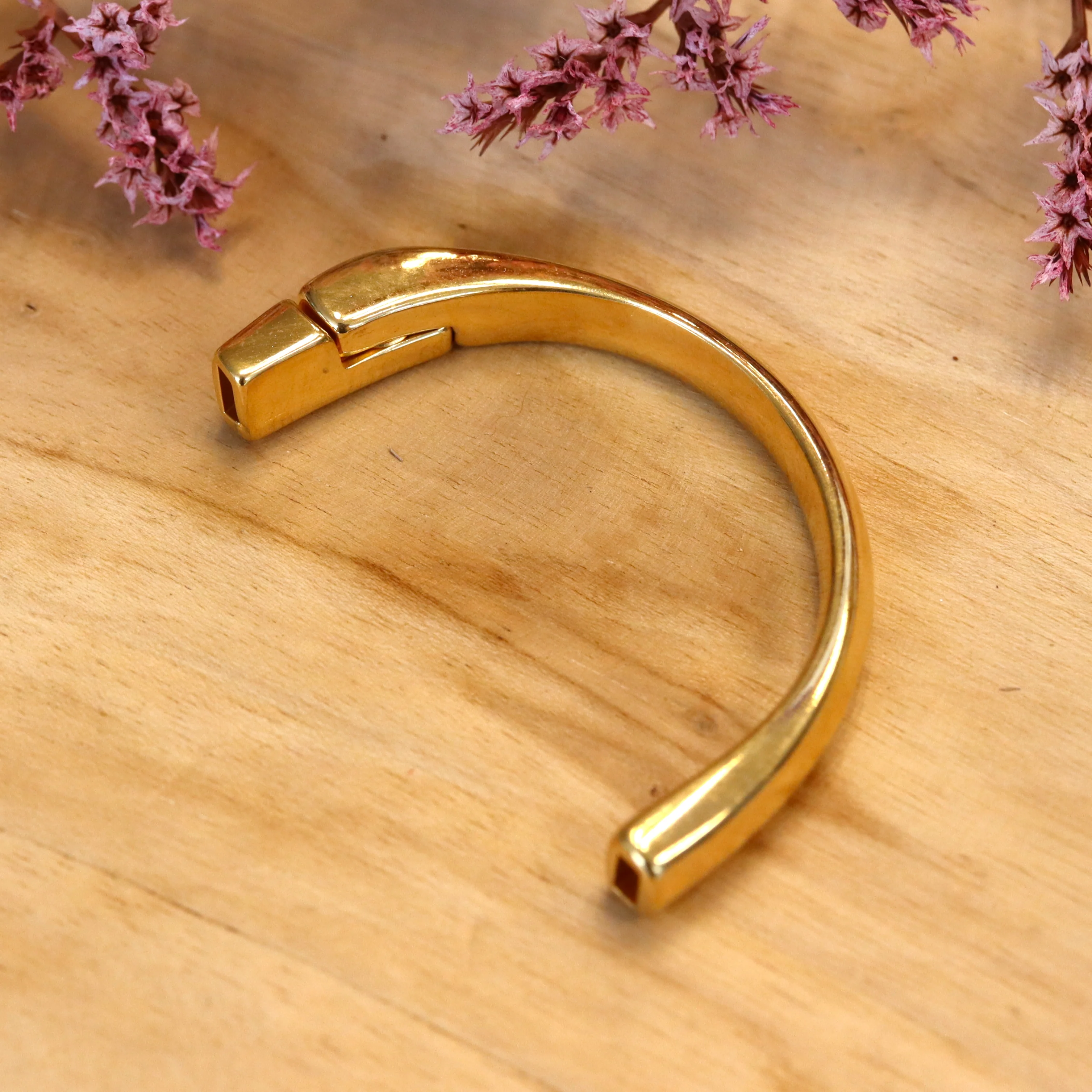 Halve magneet armband voor 5mm leer DQ GOUD