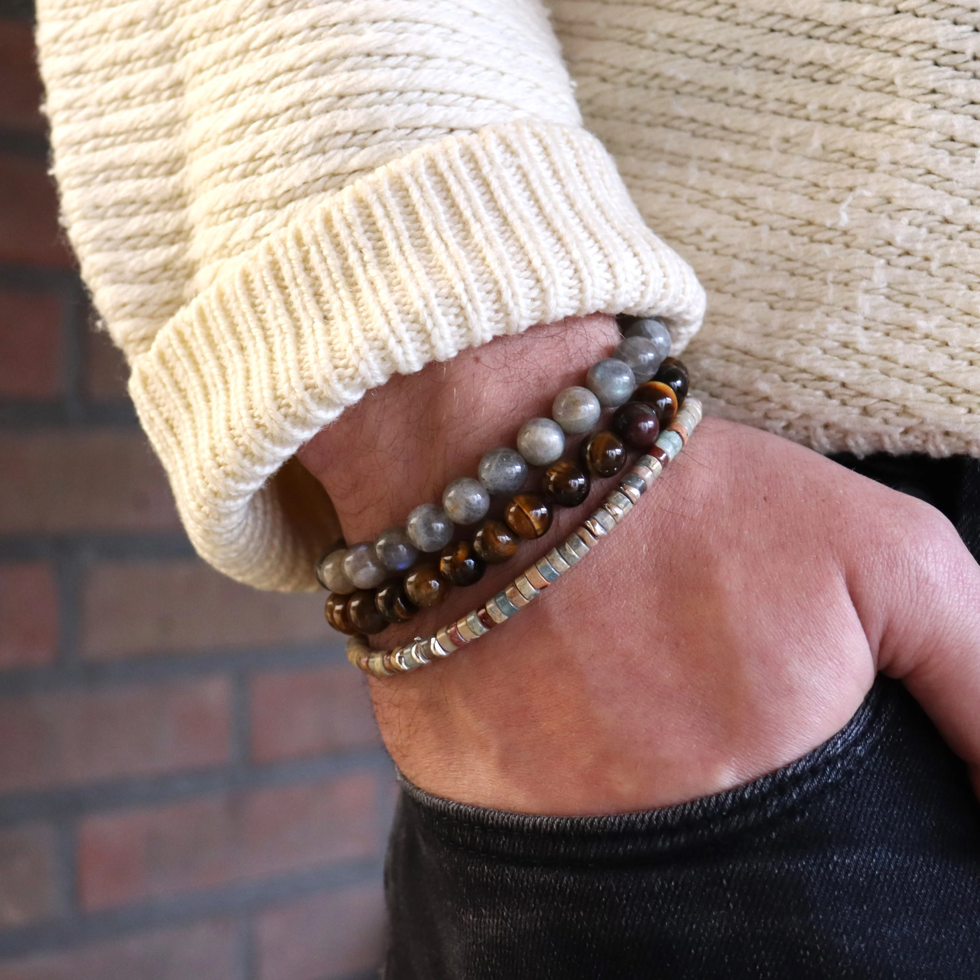 Herenarmband met amazoniet - met slot - Image 2