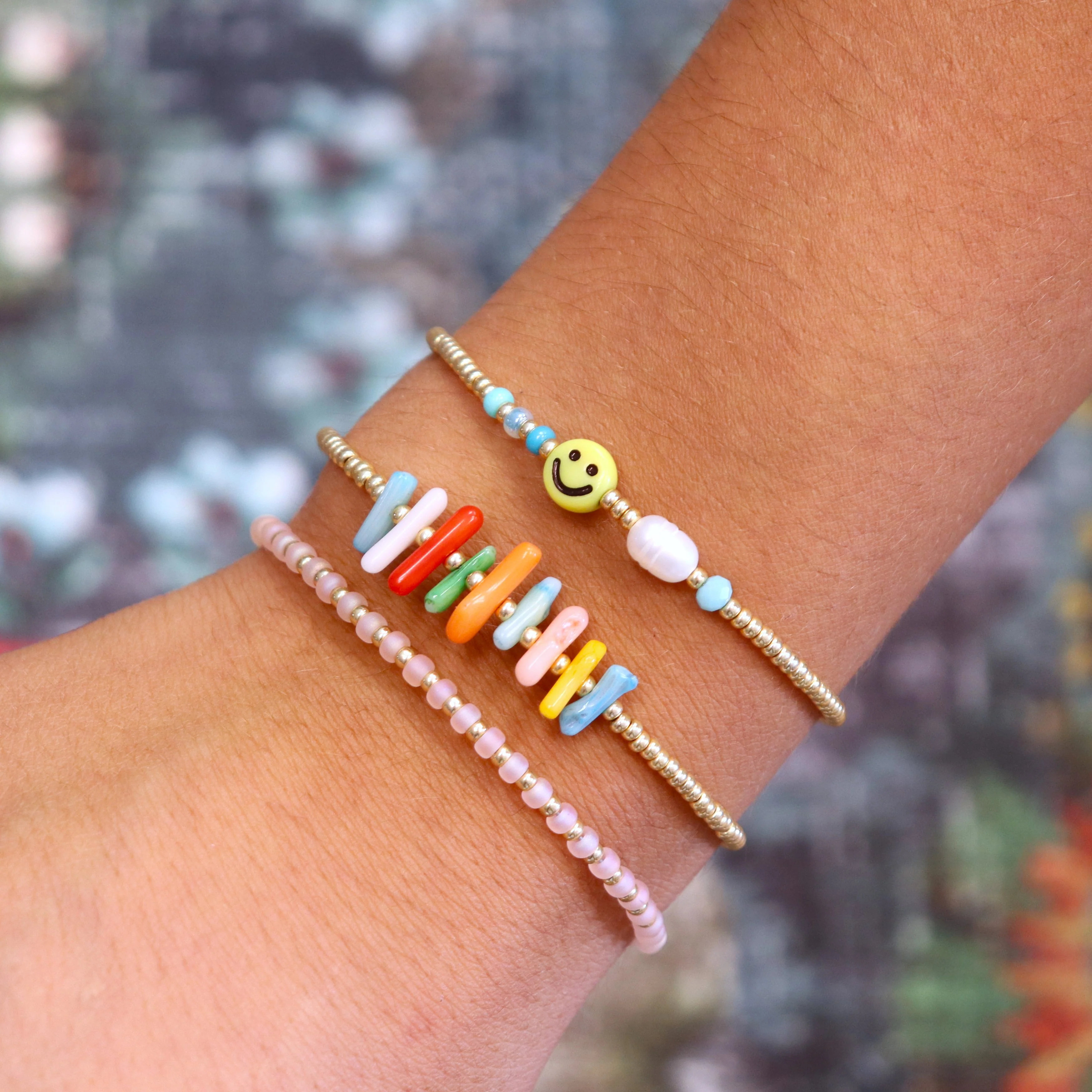 Miyuki armband goud en roze - Image 2
