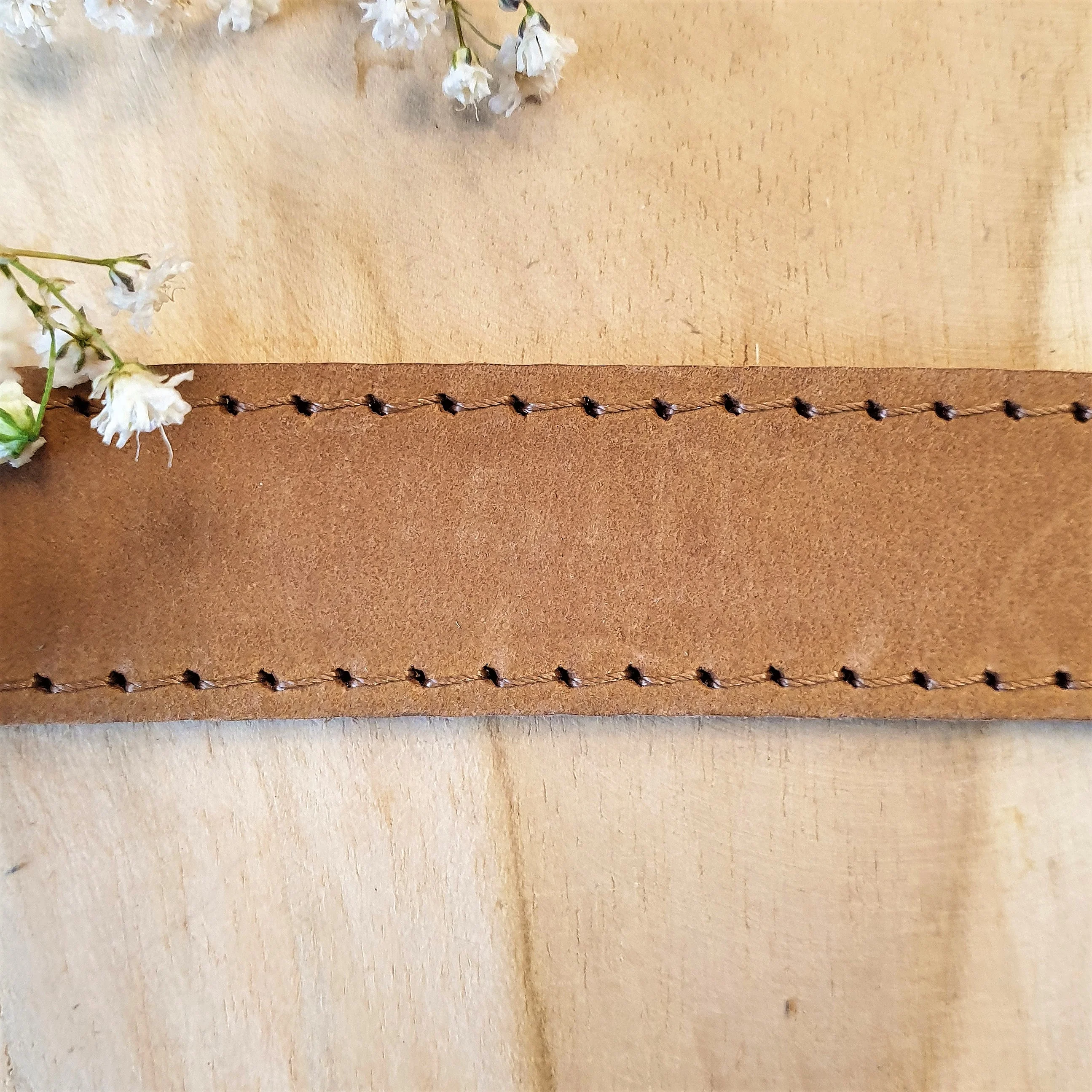 Plat leer 20 mm Naturel 20 cm