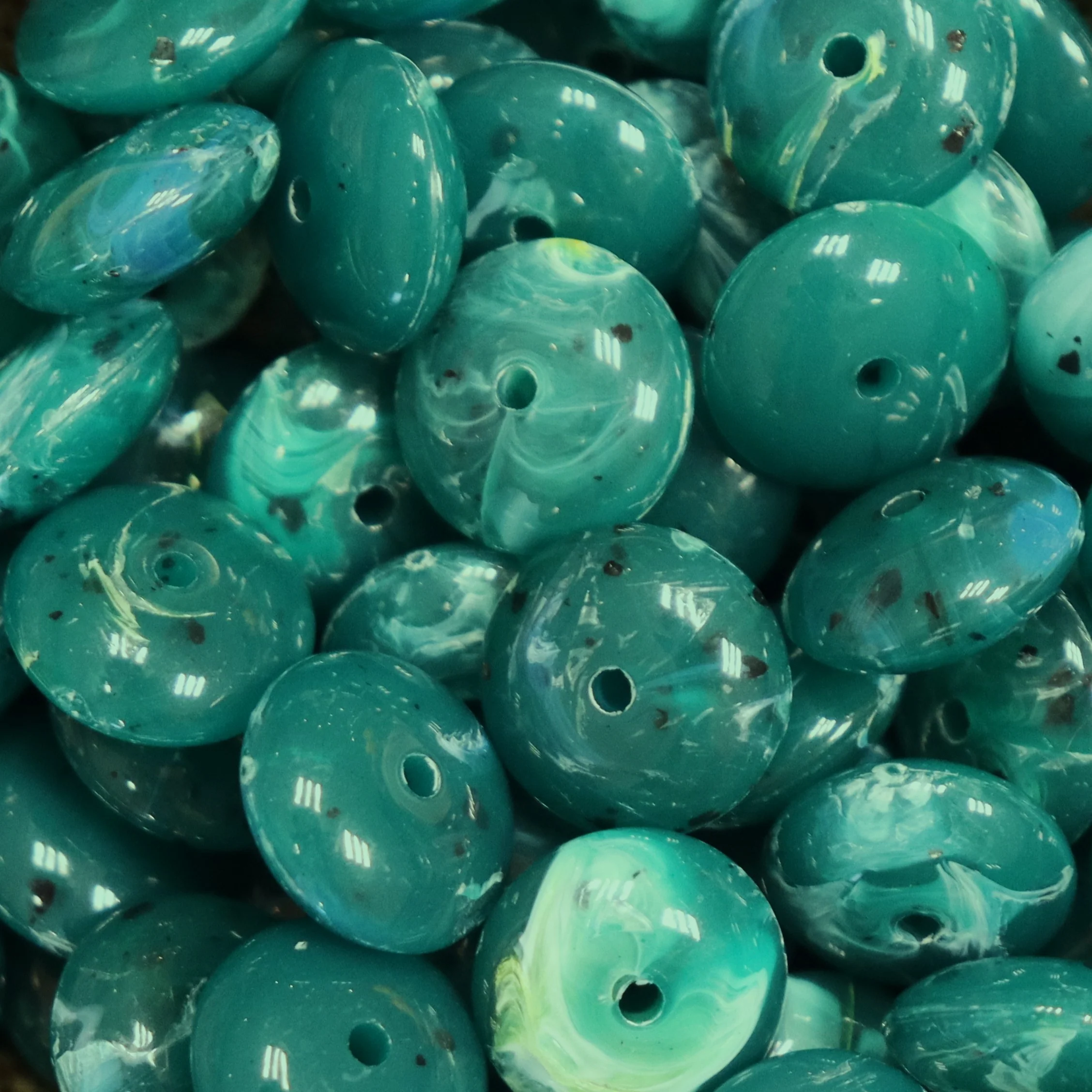 Acryl imitatie edelsteen rondellen - emerald groen
